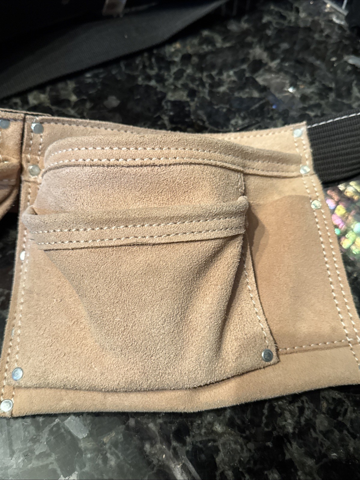 Leather Tool Belt CLC WORK GEAR 1370×3 Apron 8 Pocket Belt Clip Hammer Ring MINT