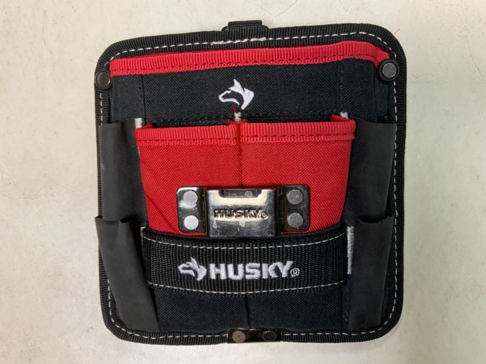 7 In. 3-Pocket Clip on Tool Belt Pouch