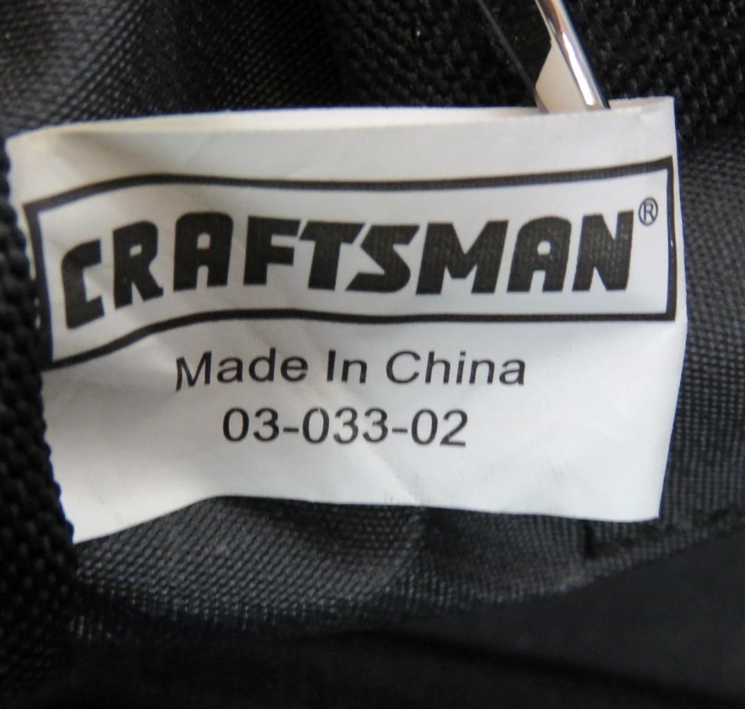 CRAFTSMAN 12″ L x 9″ H x 8.5″ W Tool Crafts Canvas Zipper Tote Carrying Bag Case