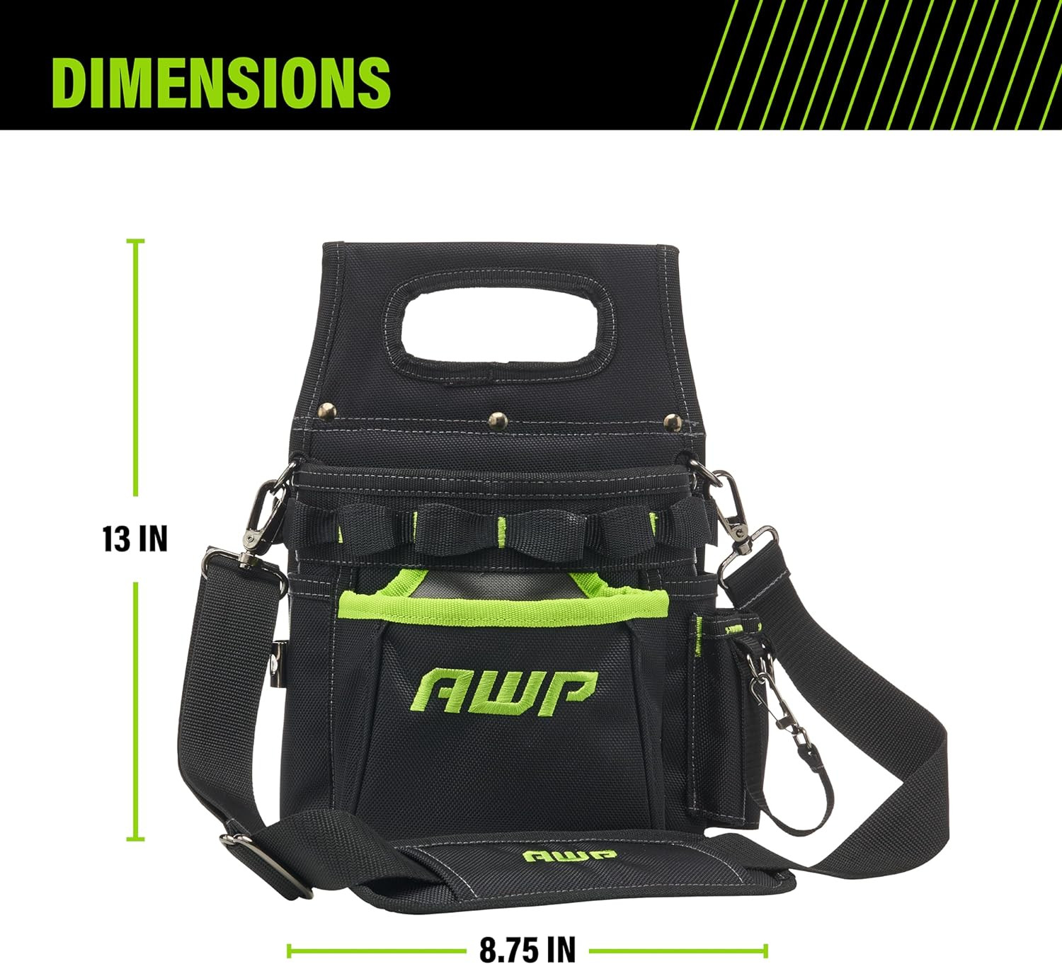 Trapjaw 3-in-1 Electrician Tool Pouch – Spring-Loaded, Black Design