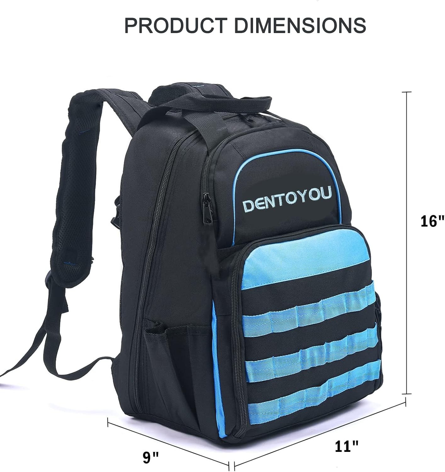 Tool-Backpack with Pockets – Heavy-Duty Multi-use Tools Backpack Blue