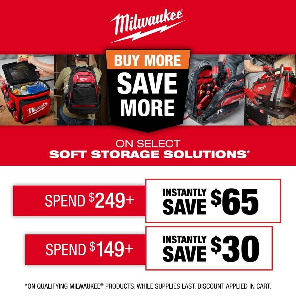 NEW Milwaukee Tool Zipper Bag 12 Inch Pouch Storage 3 Pack Red Tote Bag Durable