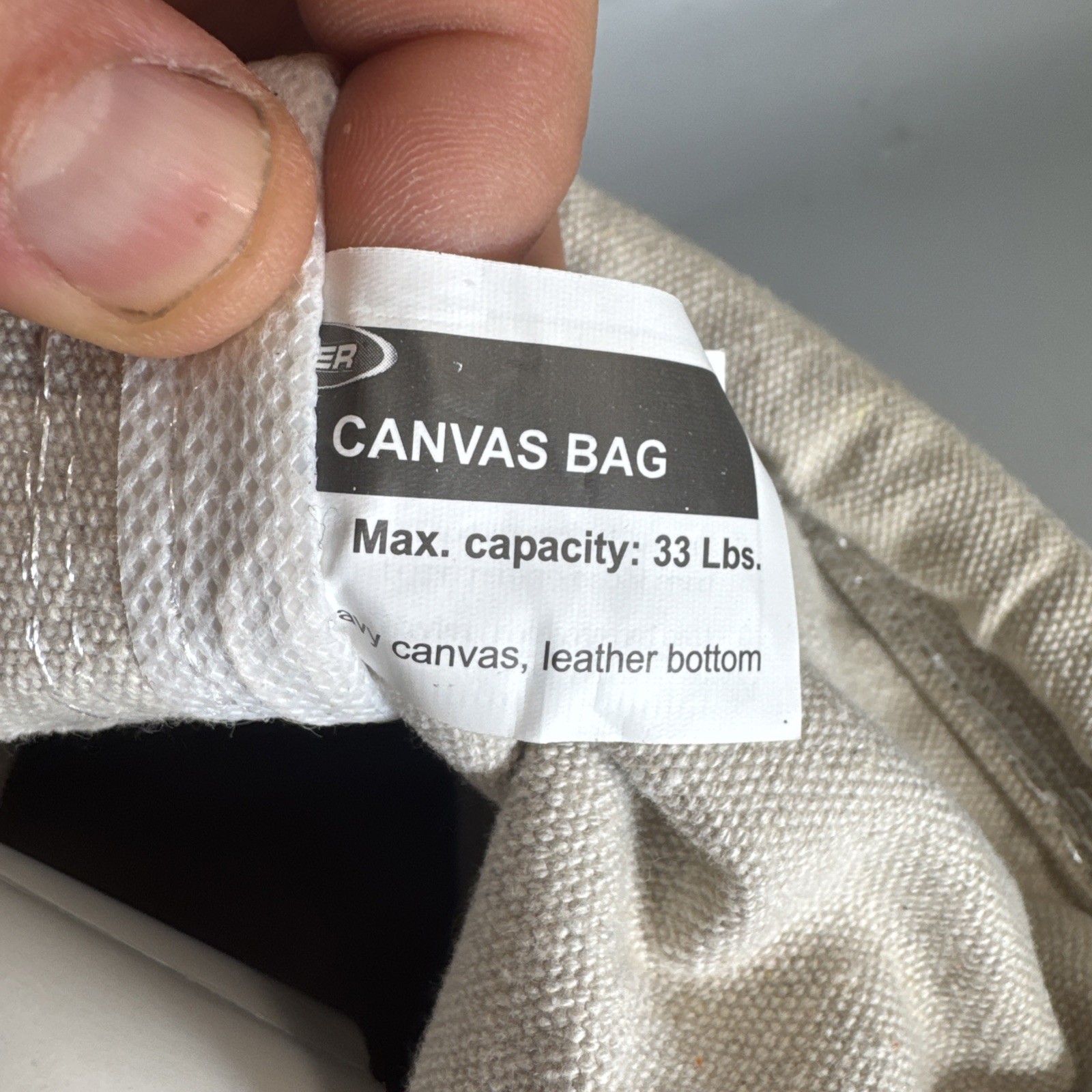 Voyager Round Canvas Bag NEW 4 Pockets Leather Reinforced HeavyWork Beach