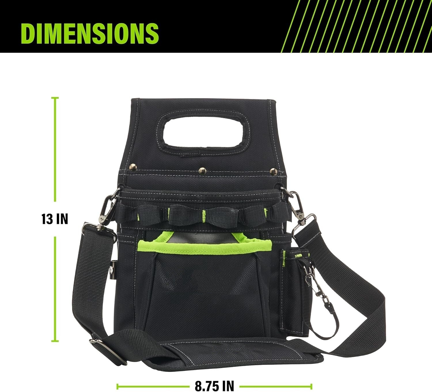 Bolsa de herramientas para electricistas, organizador profesional multibolsillos