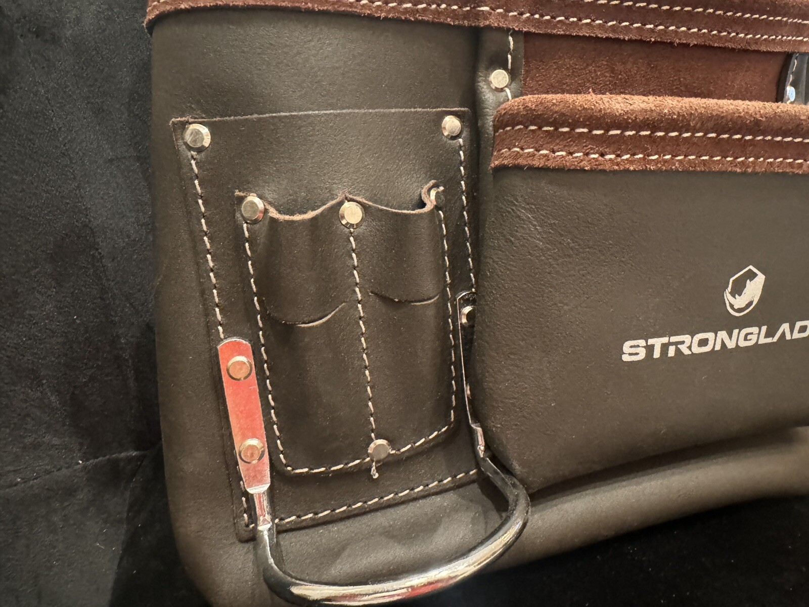 5-Pocket Leather Tool Belt, Carpenters Tool Belts, Construction Pouch, Tool A…