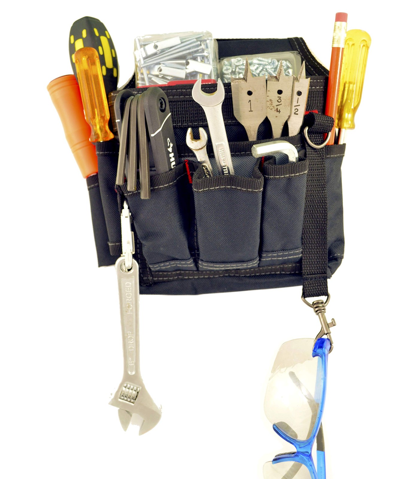 McGuire-Nicholas 8 in. W x 8 H Polyester Tool Pouch 7 One Size, Black
