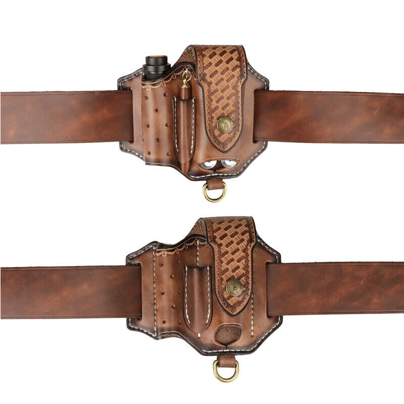 Leather Pocket Knife Sheath EDC Multitool Plier Belt Knives Pouch Tools Holster