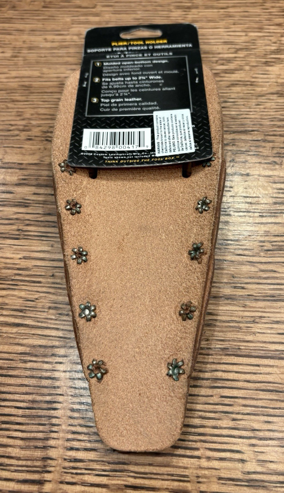 Clc Work Gear 417 Tool Pouch, Tool Holster, Tan, Leather, 1 Pockets