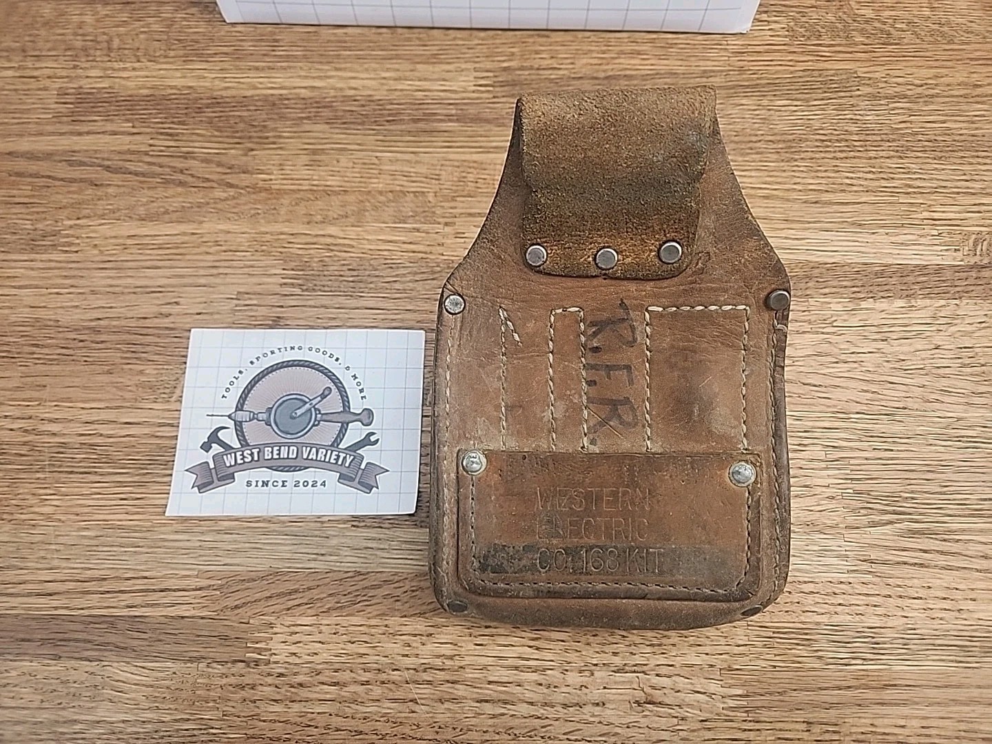Vintage Western Electric Leather Tool Pouch, 168 Kit
