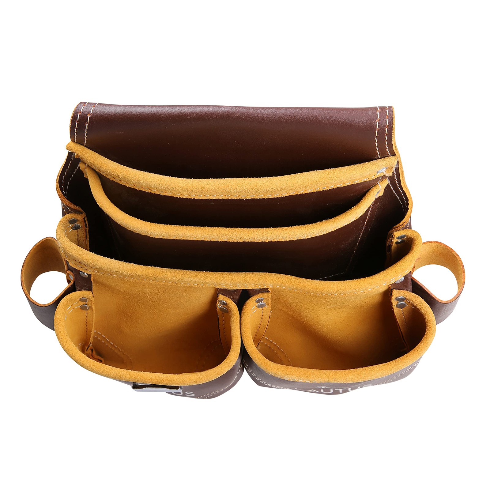 Oil Tanned Leather Tool Nail Pouch Bag |Cherry | Carpenter, Construction, Fra…