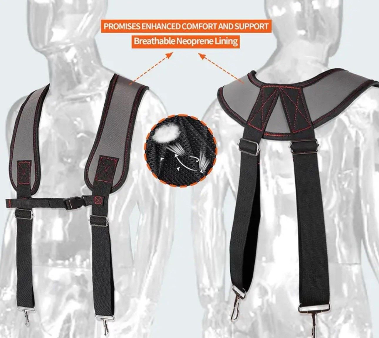 Tool Belt with Suspenders – Tool Belts for Men, 12 Pockets Tool Belt, Heavy Duty