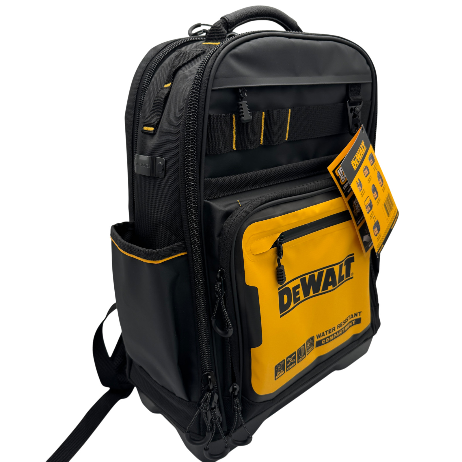 DeWALT PRO Durable Denier Fabric Backpack DWST560102 w/ 43 Pockets NEW Water Res