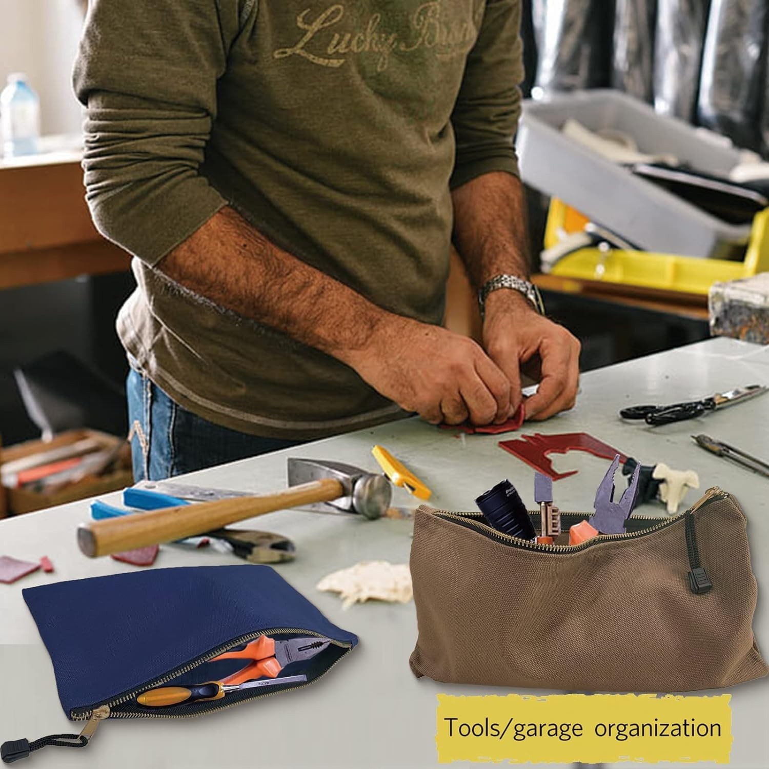 Lightweight Heavy Duty Canvas Tool Bags Set of 7 Perfect for Home and Workshop
