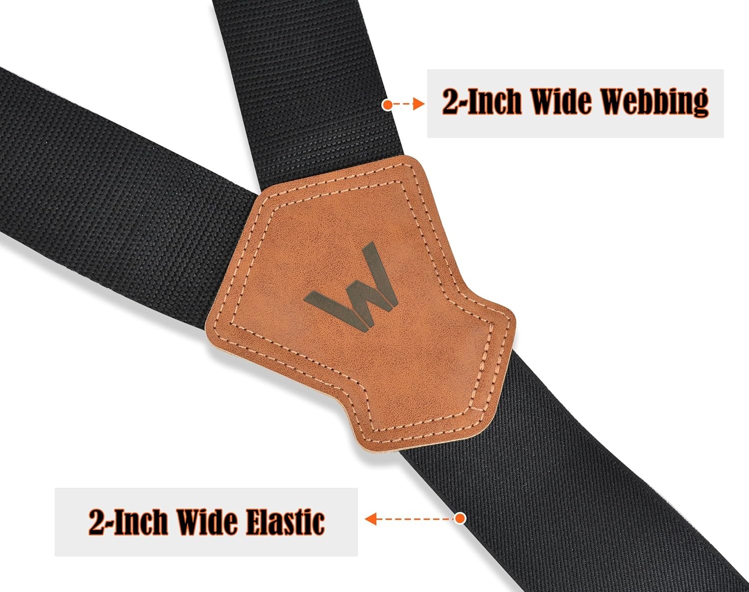 WELKINLAND 2Inch Y-Back Mens Suspenders, Heavy-Duty Suspenders Y Back, Wide…
