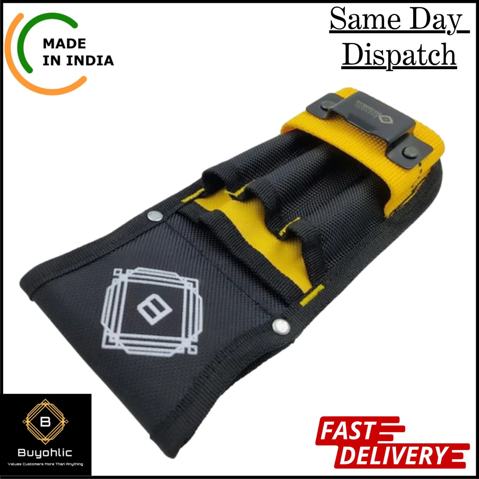 Small Utility Tool Pouch with Tape Holder, Electrician Belt Organizer