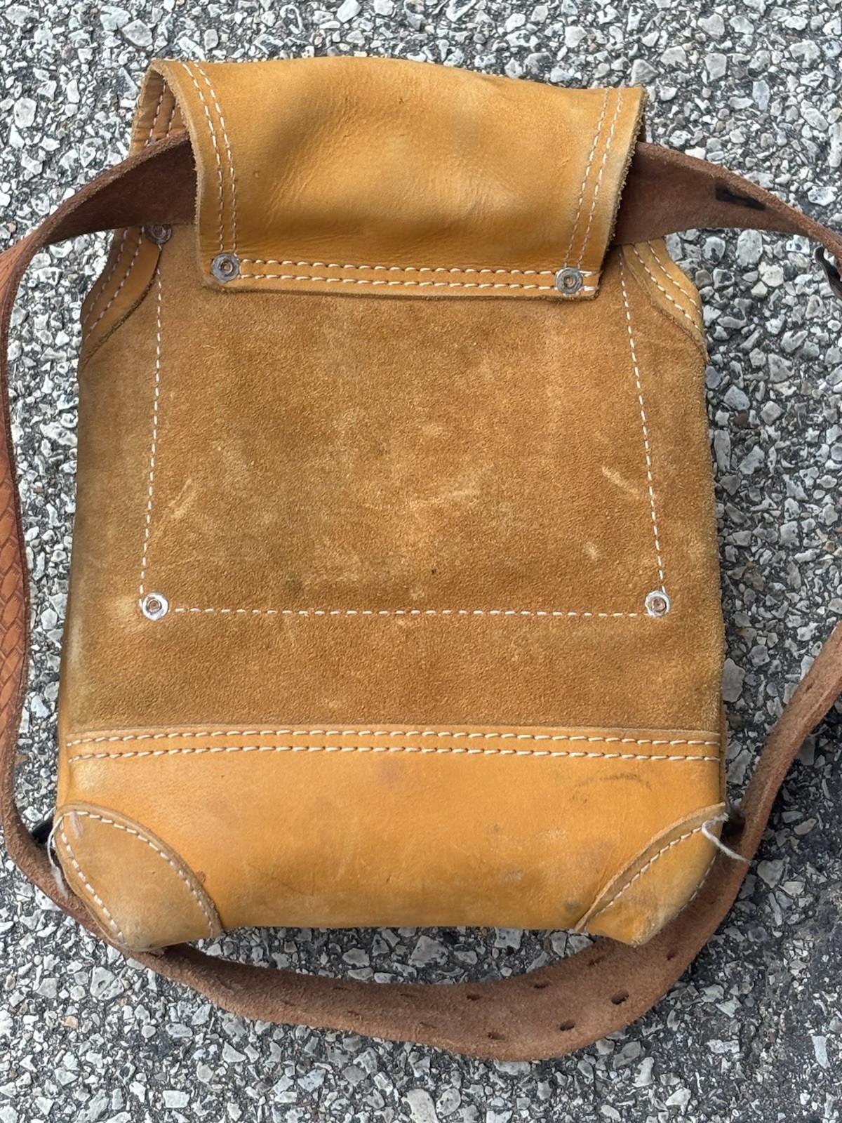 McGuire Nicholas Leather Carpenter Tool Pouch Nail Bag Belt Heavy Duty/ Belt