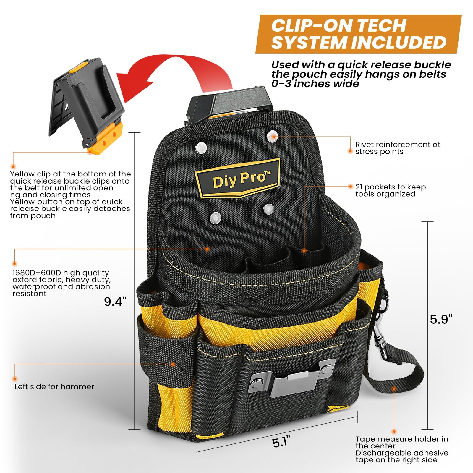 Tool Pouches, Tool Belt Pouch, Electrician Tool Pouch, Quickly Attach & Relea…