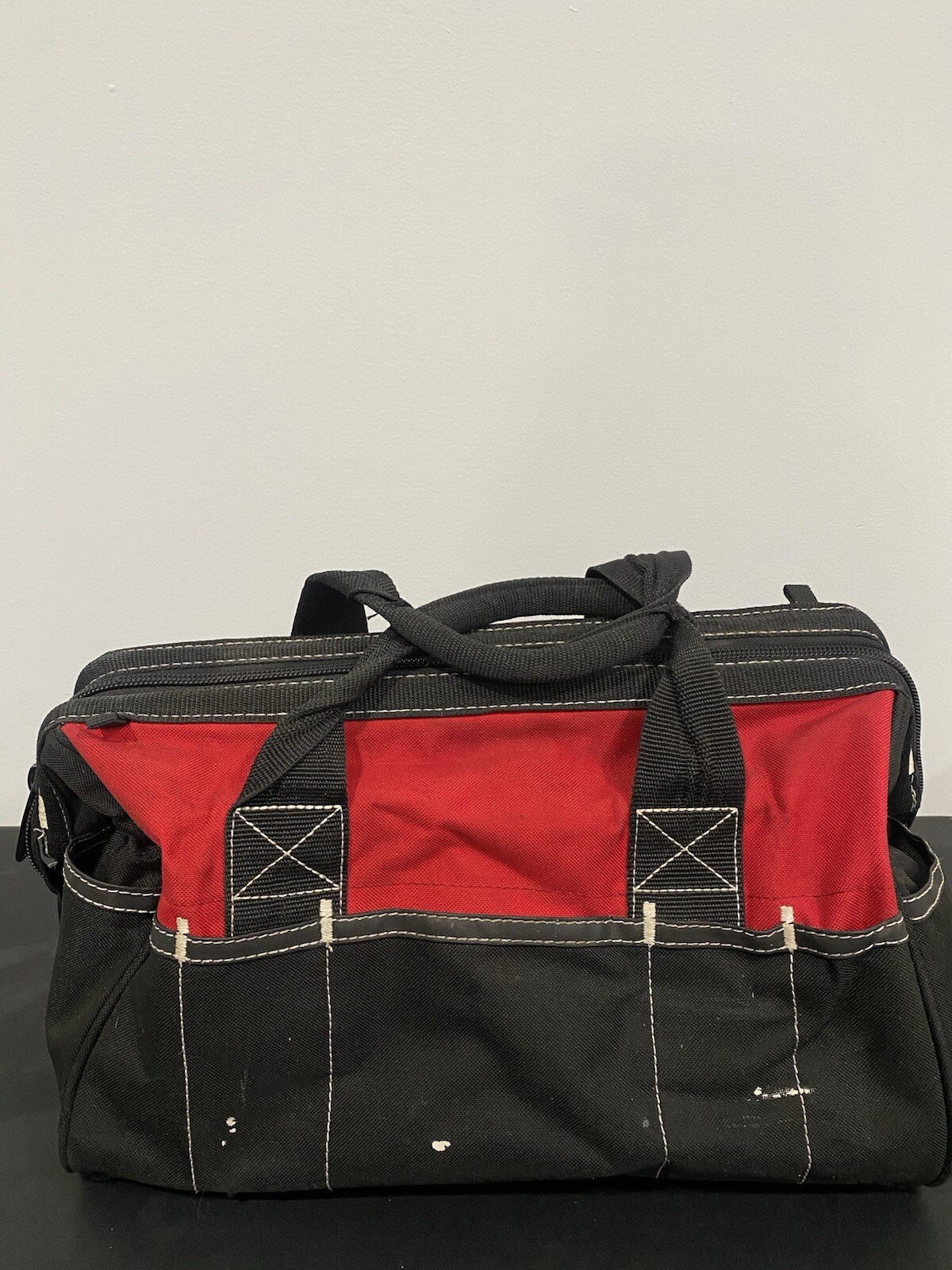 Set of 2 Husky Water Resistant Tool Bag Red Black 12 Inch and 15 Inch Organizer
