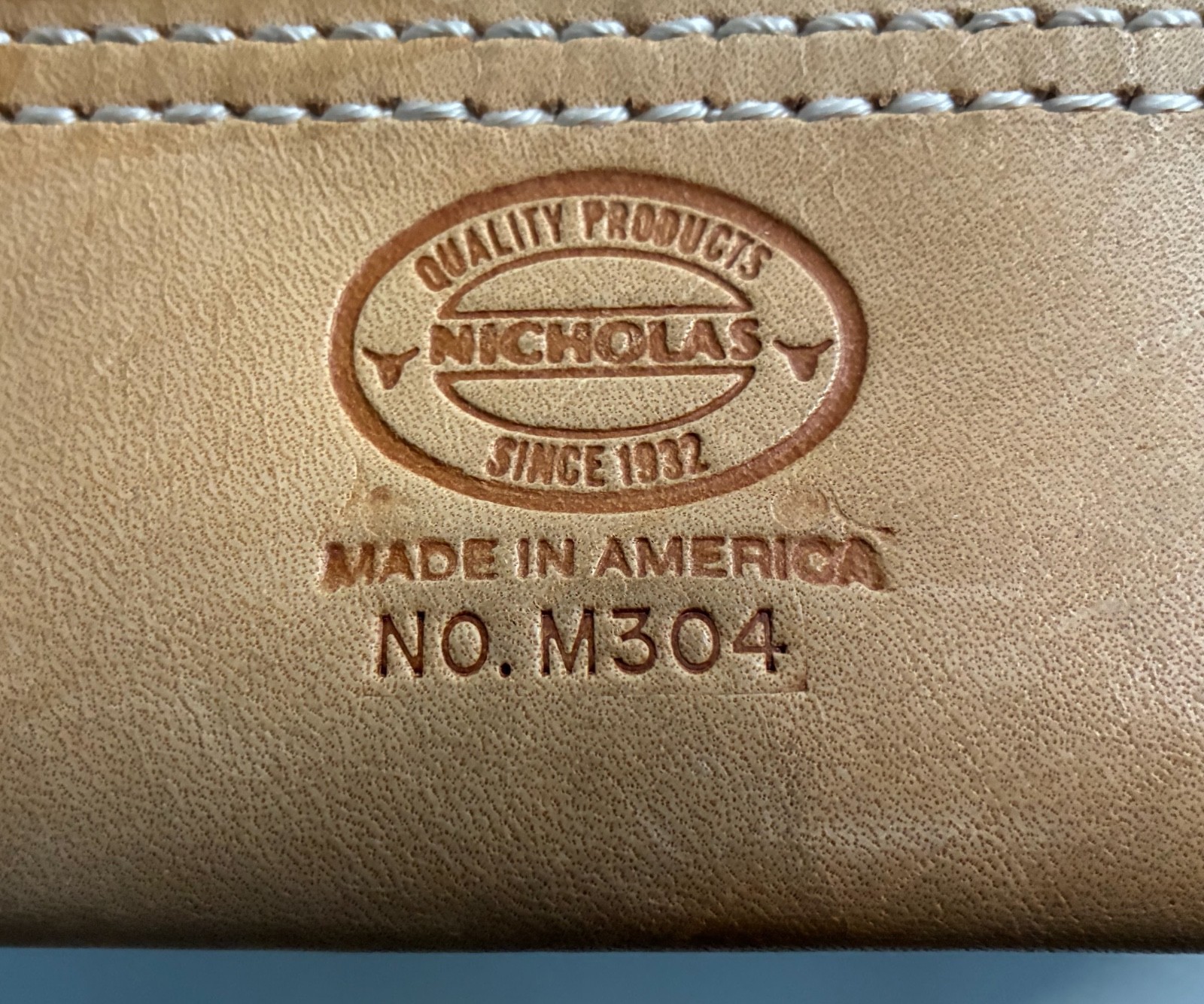 Vintage Nicholas M304 Mason Linesman Tool Bag Canvas Leather Made in USA