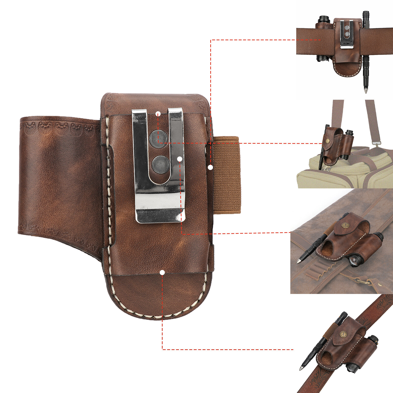 Leather Knife Sheath EDC Pliers Belt Pouch Knives Holster-Special Offer