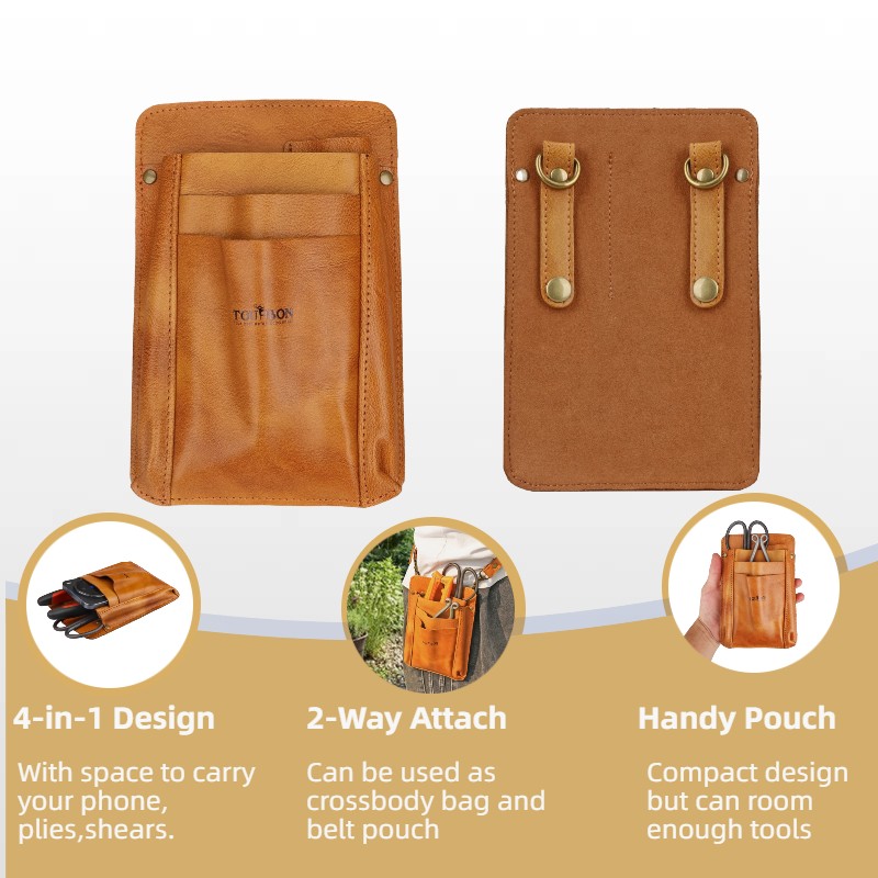Leather Garden Belt Tools Organizer Pouch Florists Crossbody Girls Bag