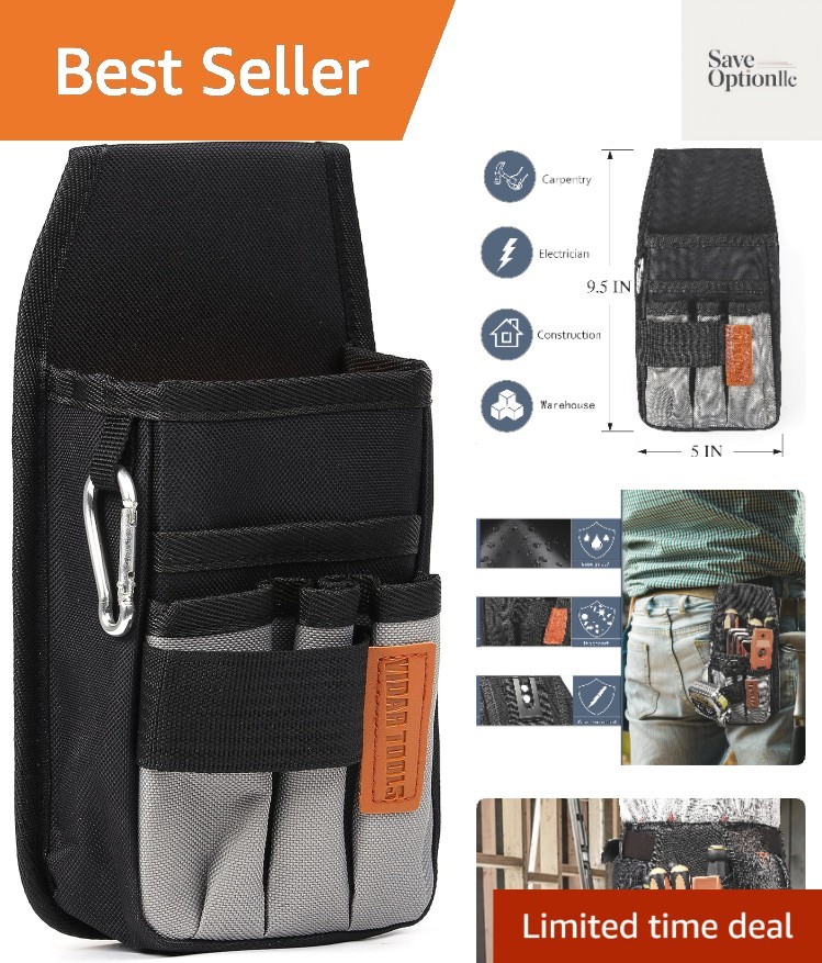 Small Tool Pouch with Belt Clip,Tool Belt Pouches,Electrician Tool Pouch.Mini…