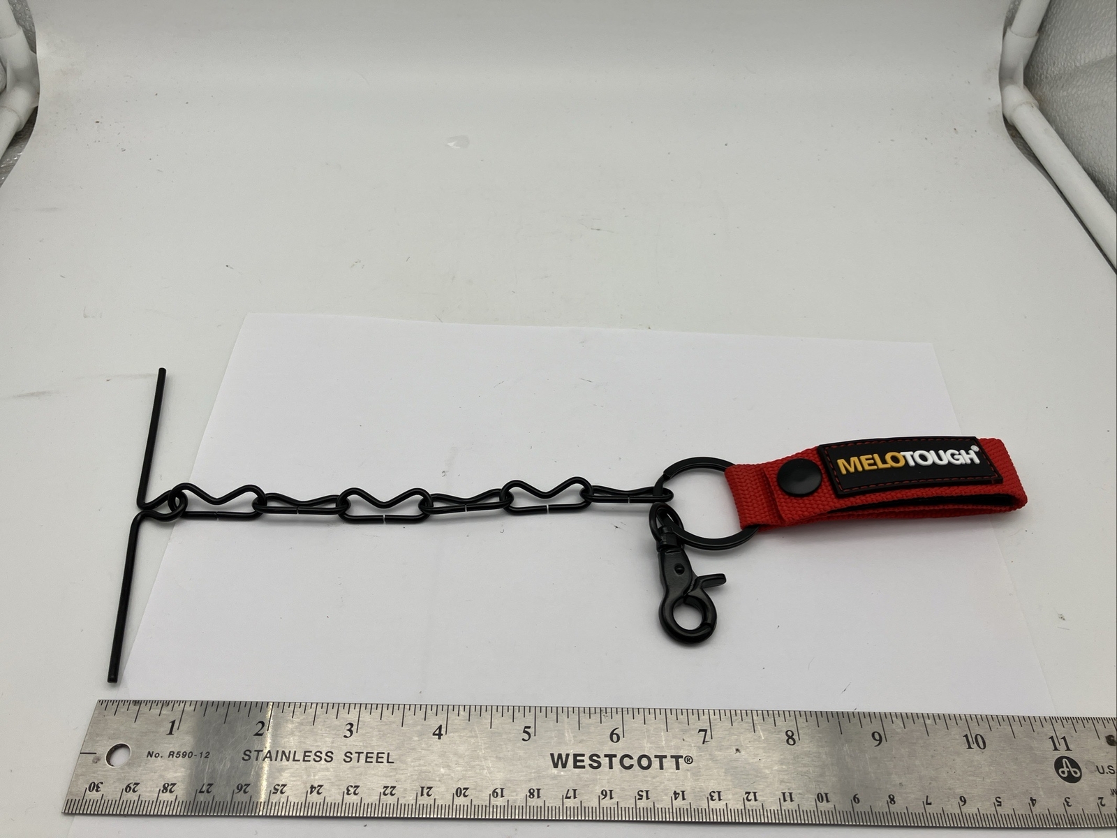 Tape Thong for Tool Belt Or Bag Electricians Tape Holder Chain Red Belts To 2.5″