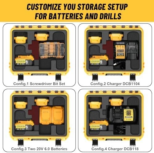 Waterproof Hard Tool Case for Dewalt Drill Impact Driver Kit Bag – US