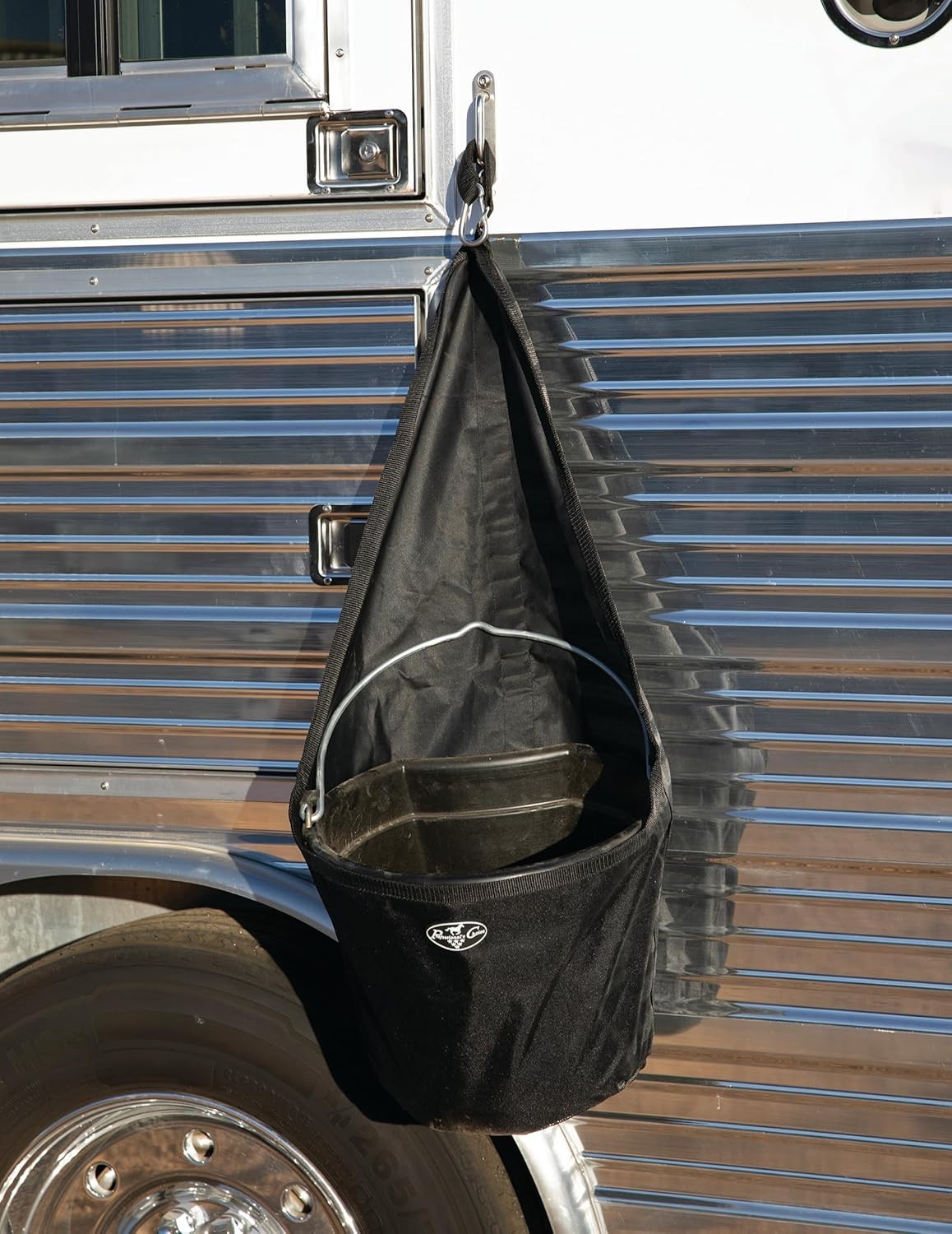 Black 600D Polyester Hanging Bucket Holder For 5 Gallon Water Buckets