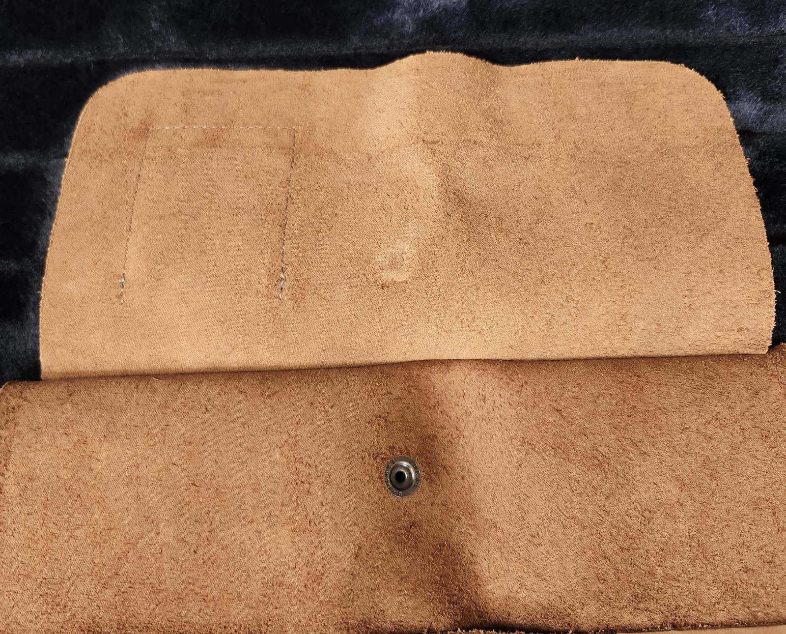 Hide & Drink Rustic Small Suede Tool Roll Up Bag 14 Slots and Pouch 14″ × 9″