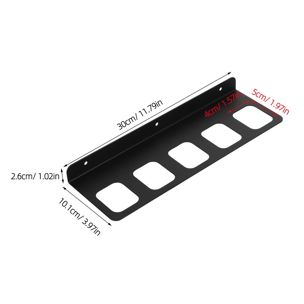 1 Set Wall Mount Hammer Holder – Power Tool Organizer with 5 Slots – Heavy Duty