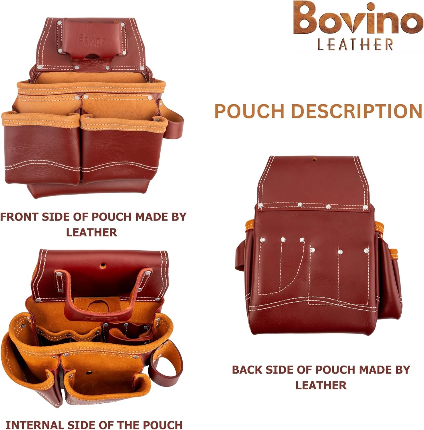 Tool Belt for Framers | 20-Pockets, Heavy-Duty Work Belt | Dual Pouches & Hammer