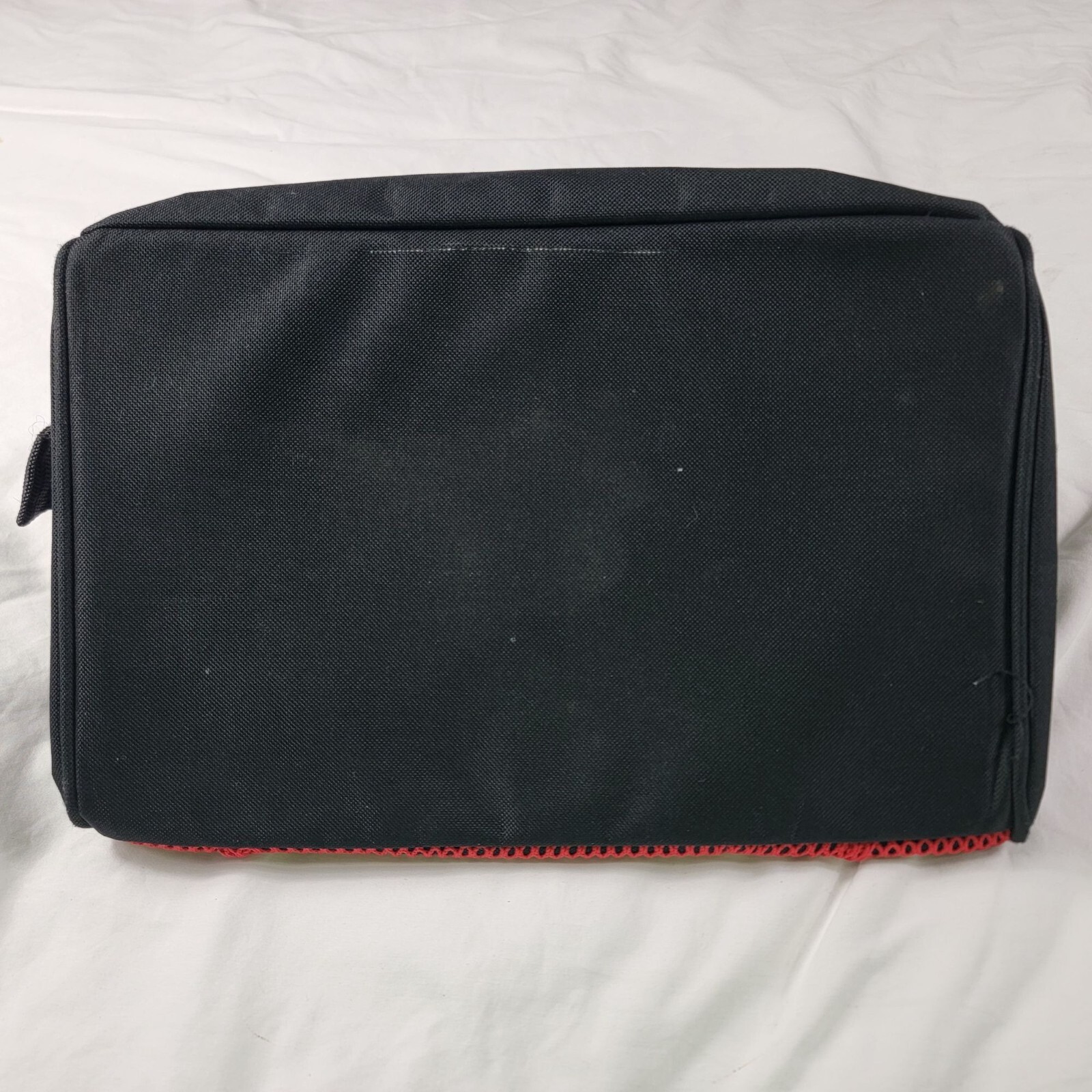 Craftsman Large Mouth Tool Bag Heavy Duty Black Red Polyester With Zipper