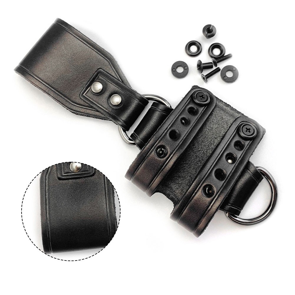 K Sheath Belt Buckle Made from Premium Vegetable Tanned Cowhide Leather Black