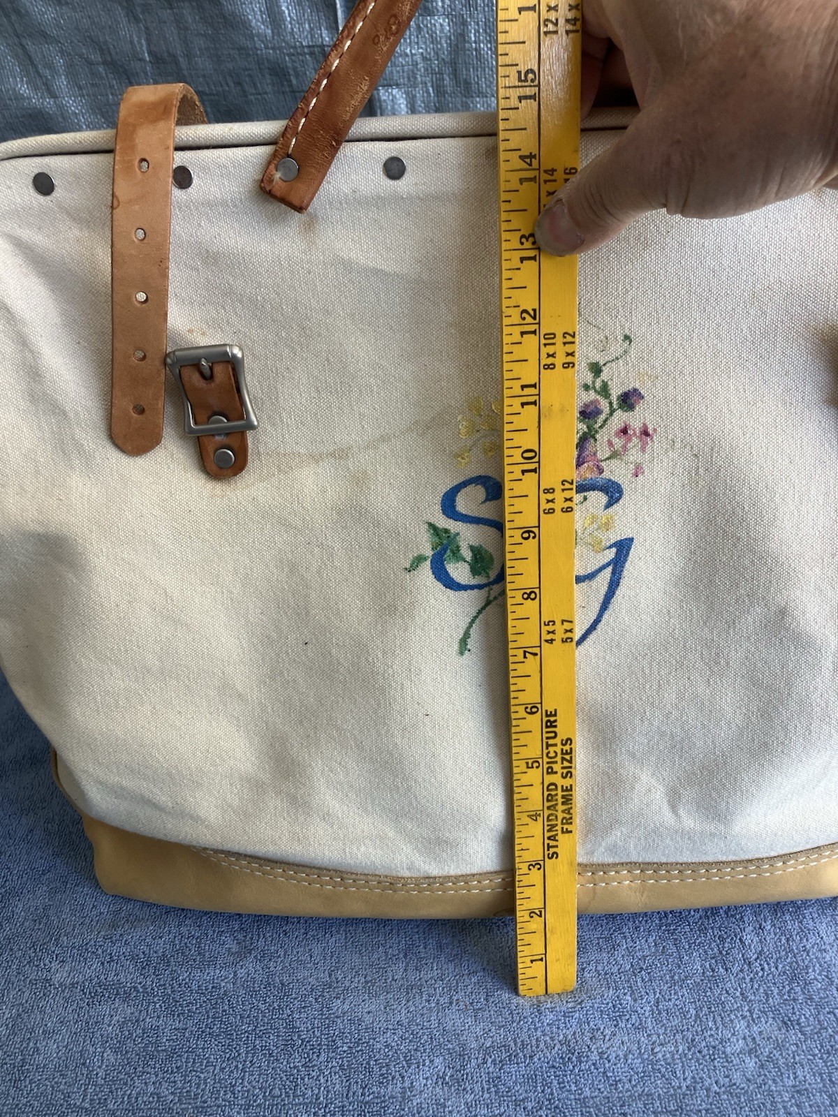 Vintage Nicholas No. M304-1 Tool Bag Canvas & Leather Tote USA