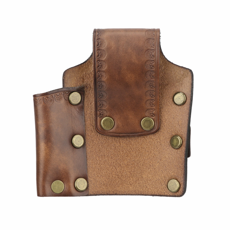 Leather 3-in-1 Tools Belt Carry Pouch Hammer Holster Tape Measure Holder-TOURBON
