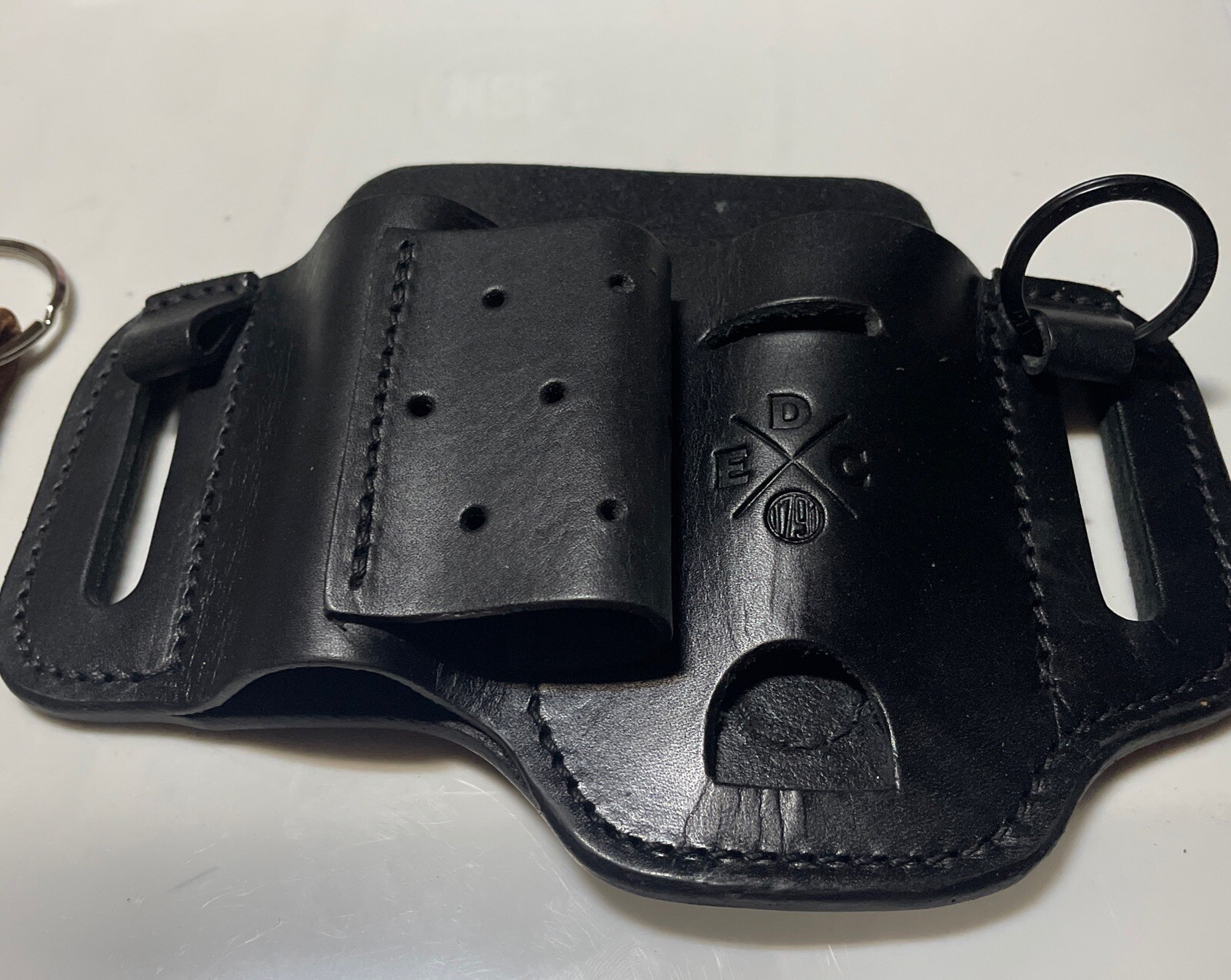Multitool Leather EDC Belt Pocket Organizer for Knives Tools Flashlight Keys