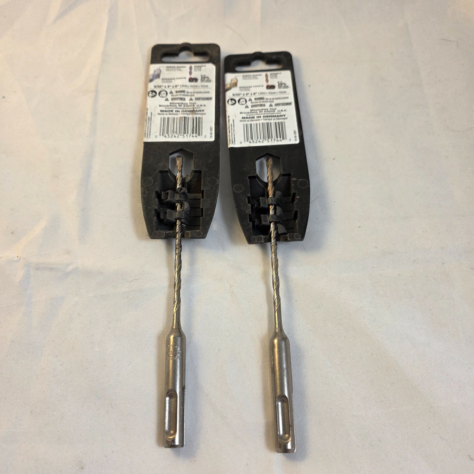 Set of 2 – Milwaukee 48-20-8201 5/32 in. x 6 in. MX2 SDS-Plus Carbide Bit