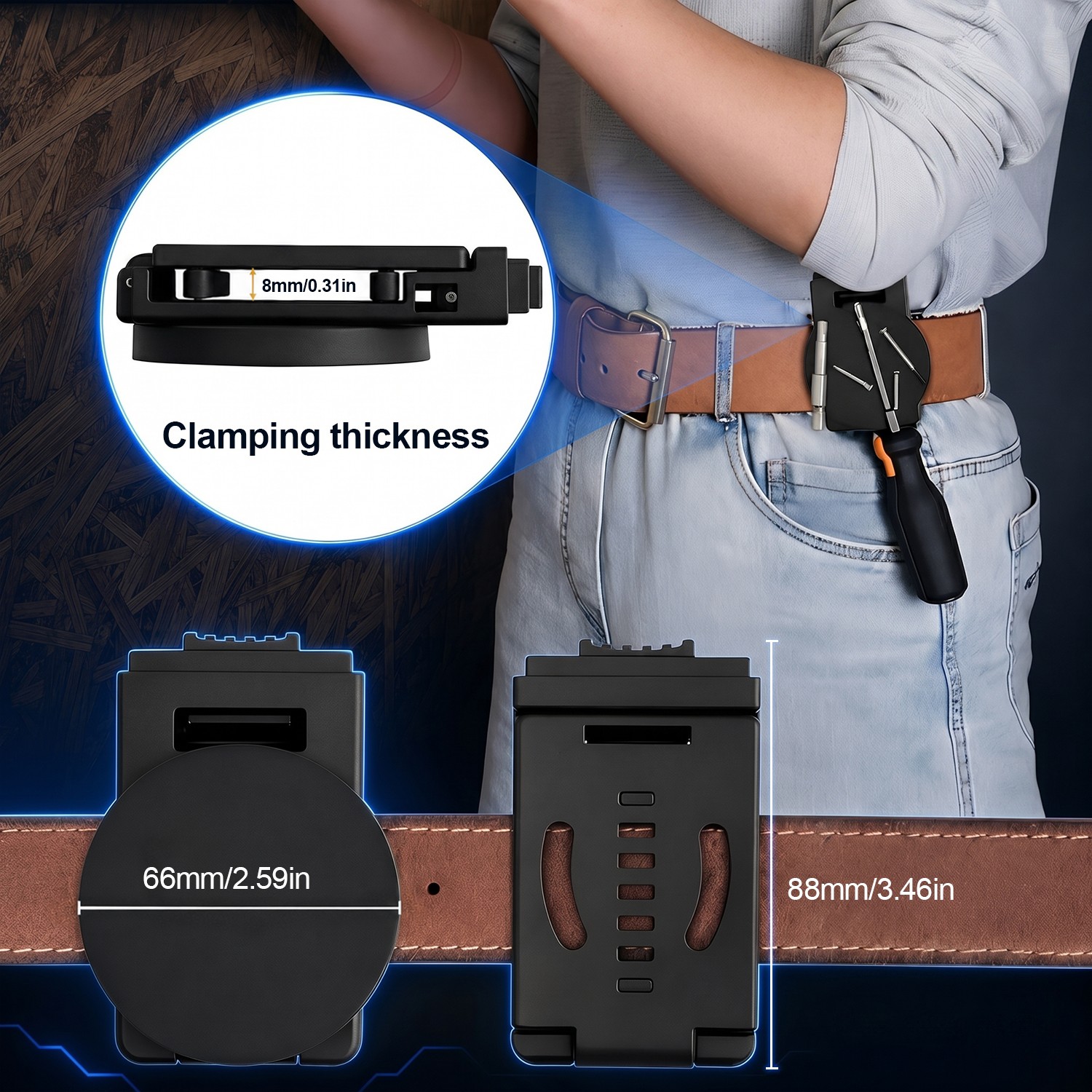 Magnetic Tool Belt Clip Heavy Duty Holster Strong Tool Holder for Tools- 2styles