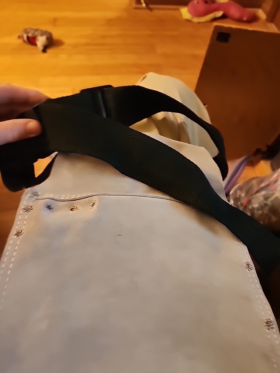 Sears 935726 Work Gear Tool Pouch w/ Belt Leather Gray EUC