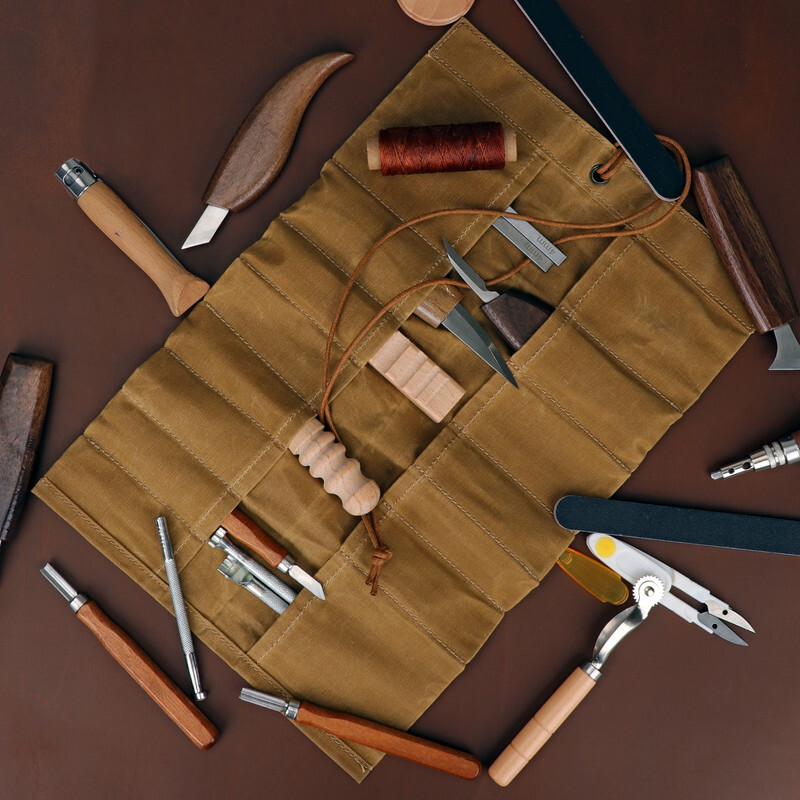 Tourbon Roll up Canvas Tool Carry Holder Carving Knife Organizer Bag Handy Pouch