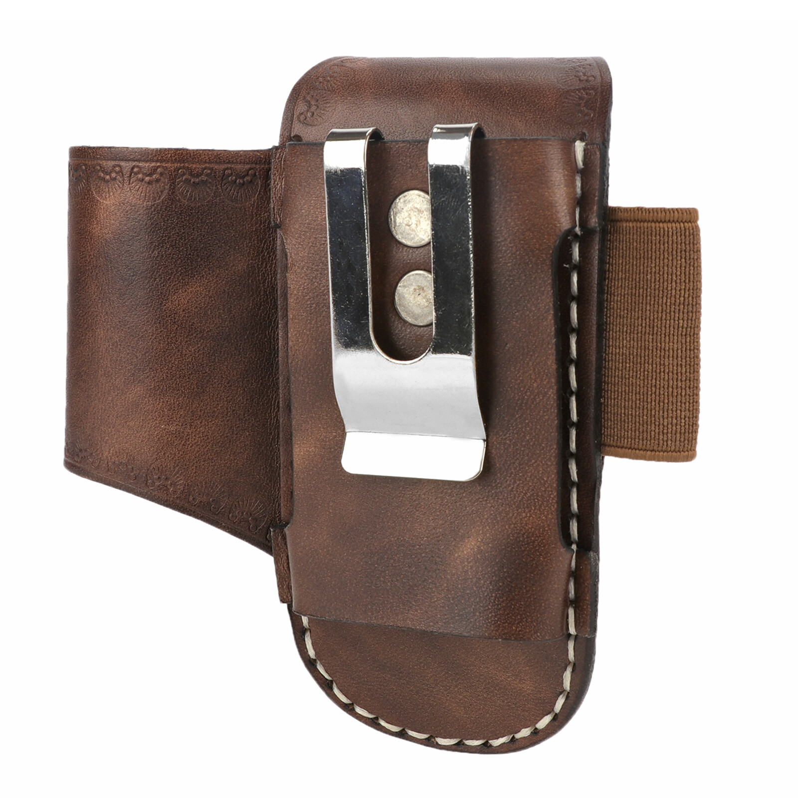 TOURBON Leather Knife Sheath Belt Holster Pouch Folding Multitools Pliers Case