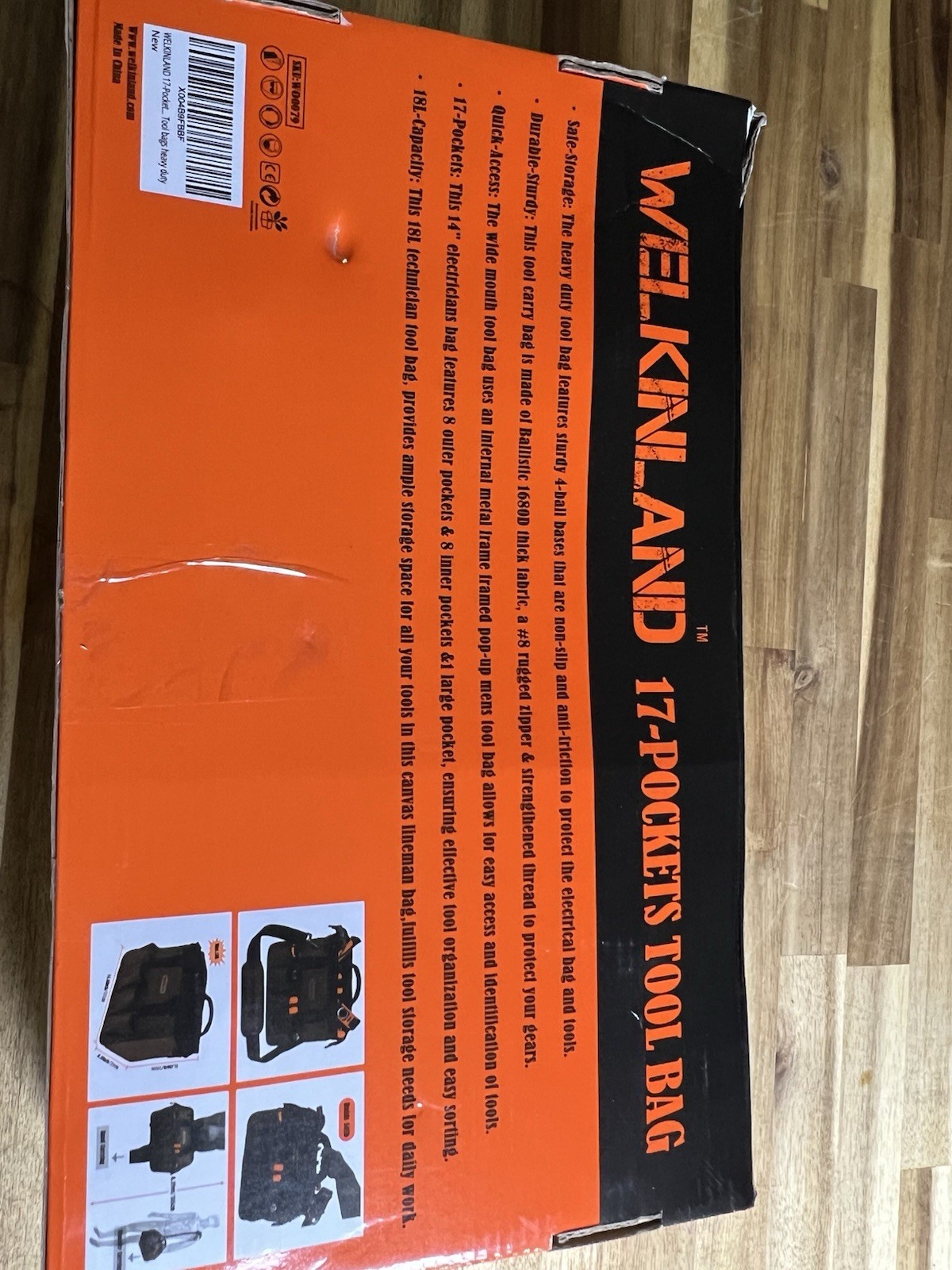 Welkinland 17 Pockets Electricians Tool Bag