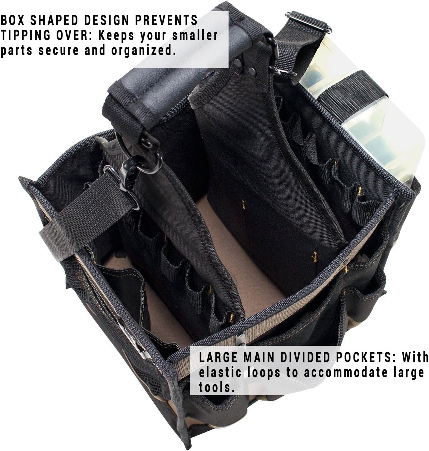 CLC 1528 Tool Carrier, Black 22 Pockets
