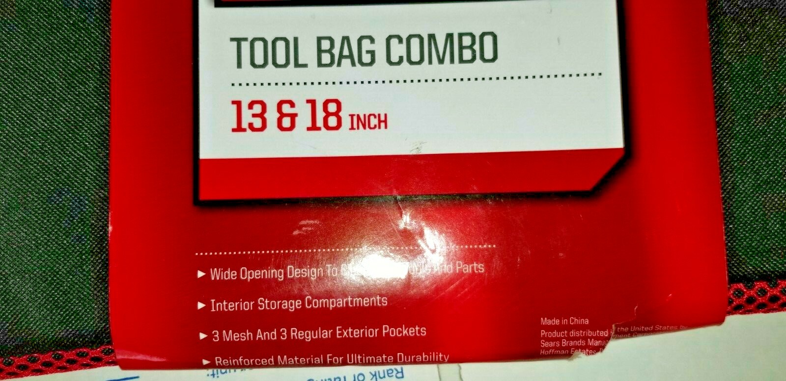 Craftsman Tool Bag 10 12 13 18″ Combo 40558 + 37537, 4 Bags Bolsas Read Info
