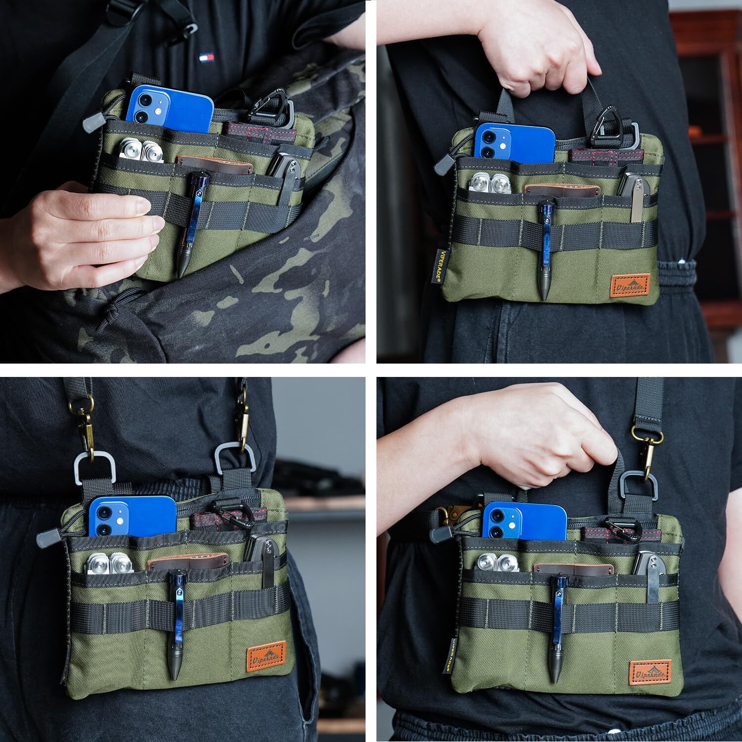 Ve5 Edc Pocket Organizer For Men Edc Pouch With 7 Pockets Nylon Edc Organizer Ed