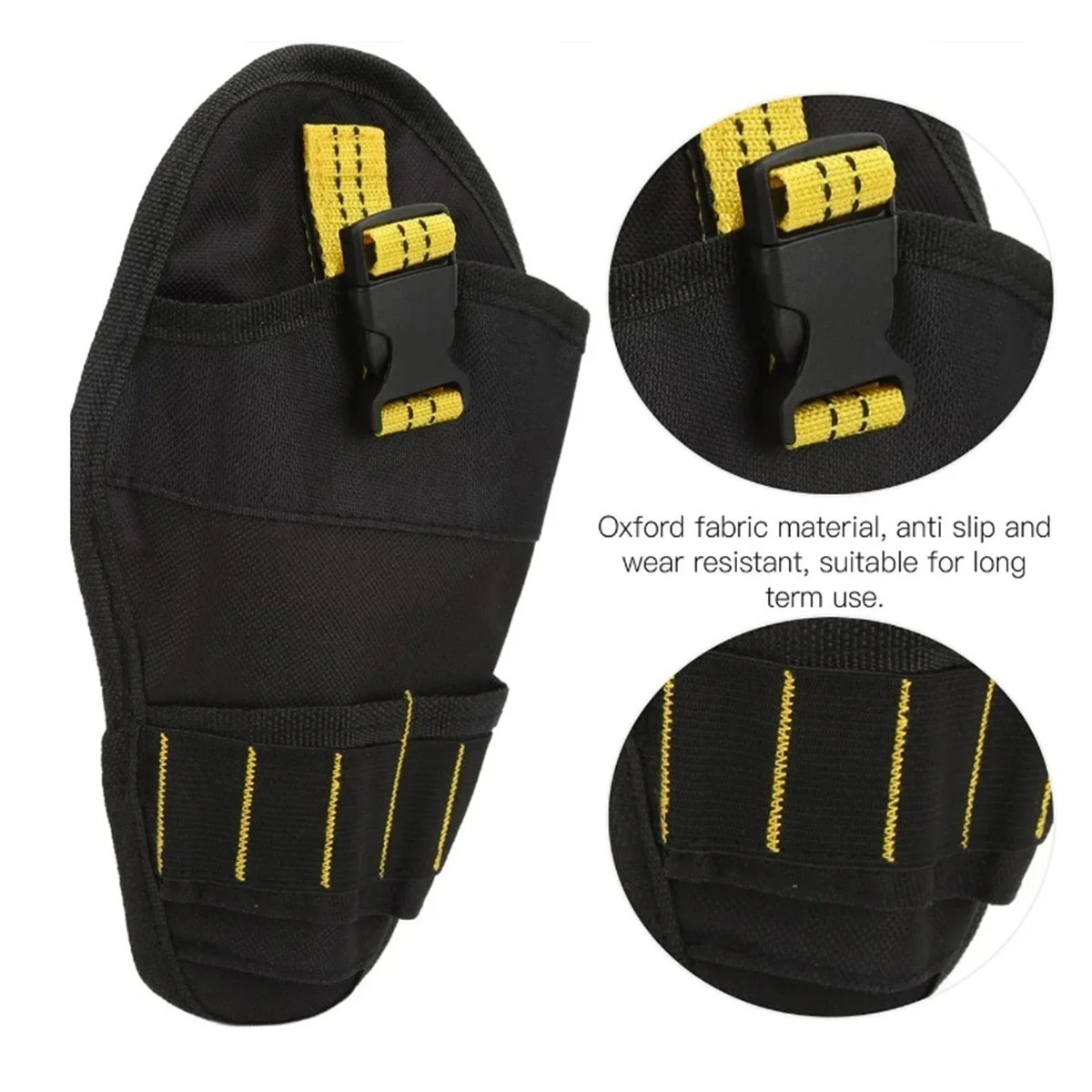 Heavy Duty Drill Holster Tool Belt Pouch Bit Holder Hanging Waist Bag Drill Tool
