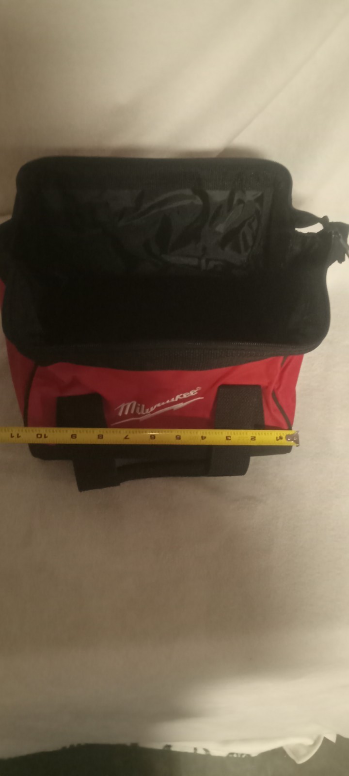 MILWAUKEE TOOL BAG 10.5×9.5×11″ RED WITH BLACK, HOLDS UP TO 2-3 TOOLS+ – NEW