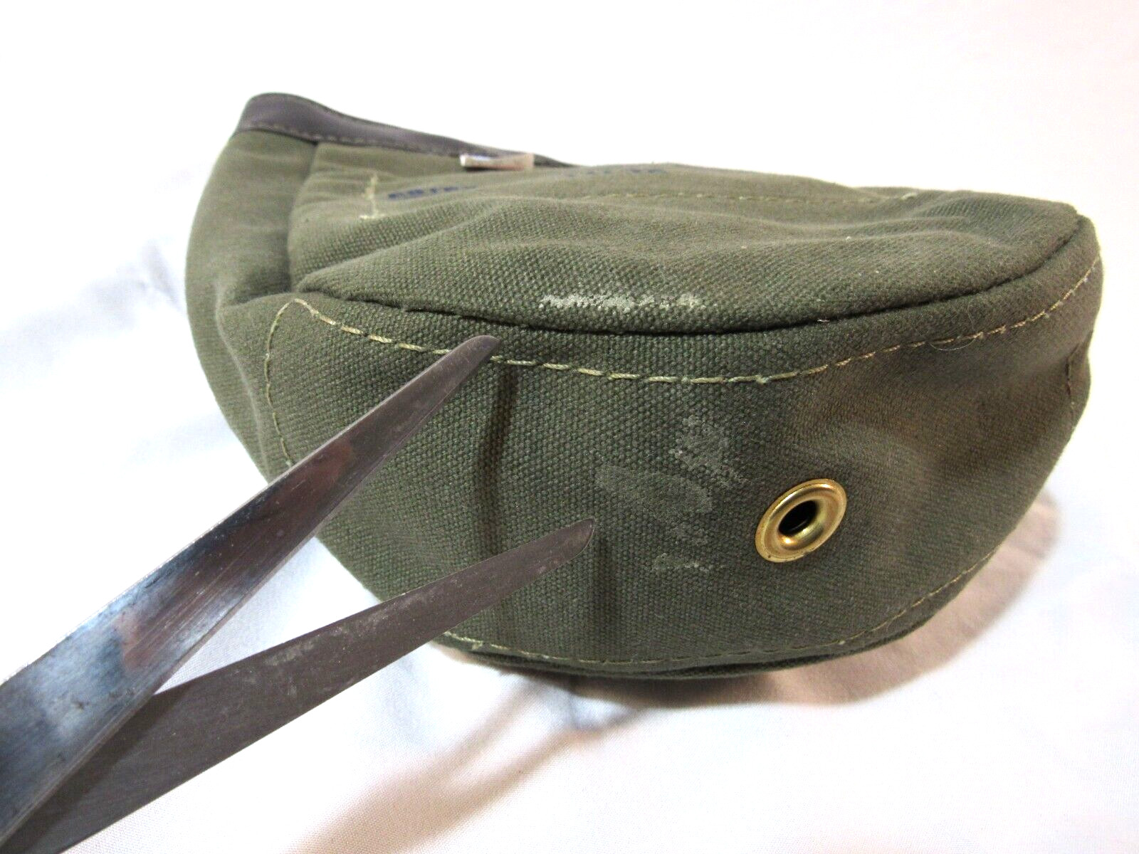 Vintage Canvas Green Tool/Storage Small Bag by ESTEX MFG Co. Model 1042 USA