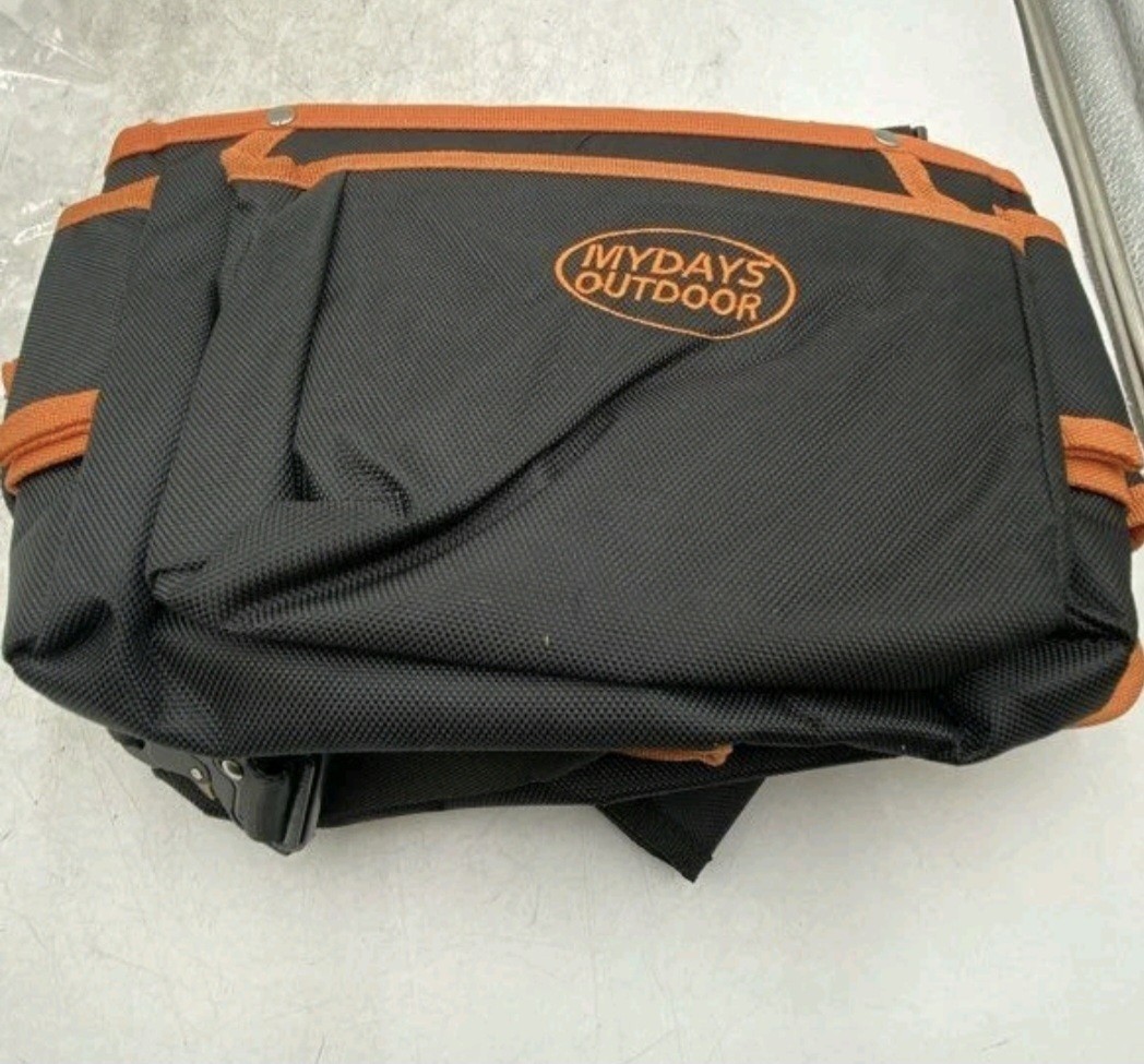 Mydays Outdoor Black Orange Pockets Adjustable Harness Tool Belt And Suspenders